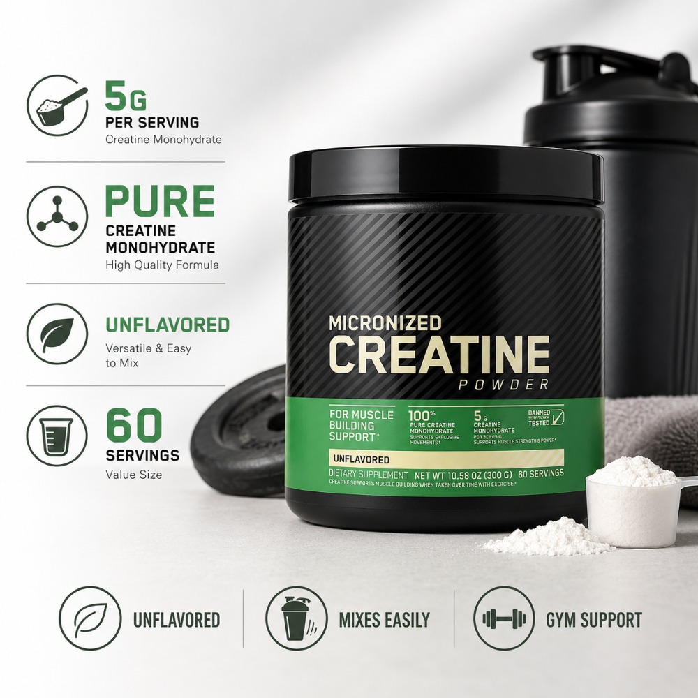 Nutrition In Fitness - Creatine Monohydrate Powder 300g Support Strength