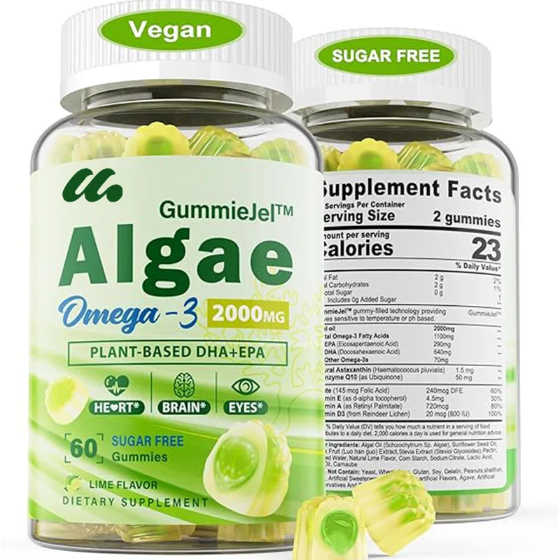 Multivitamin Gummy Adult - Vegetarian Omega 3 supplement gummies, sugar