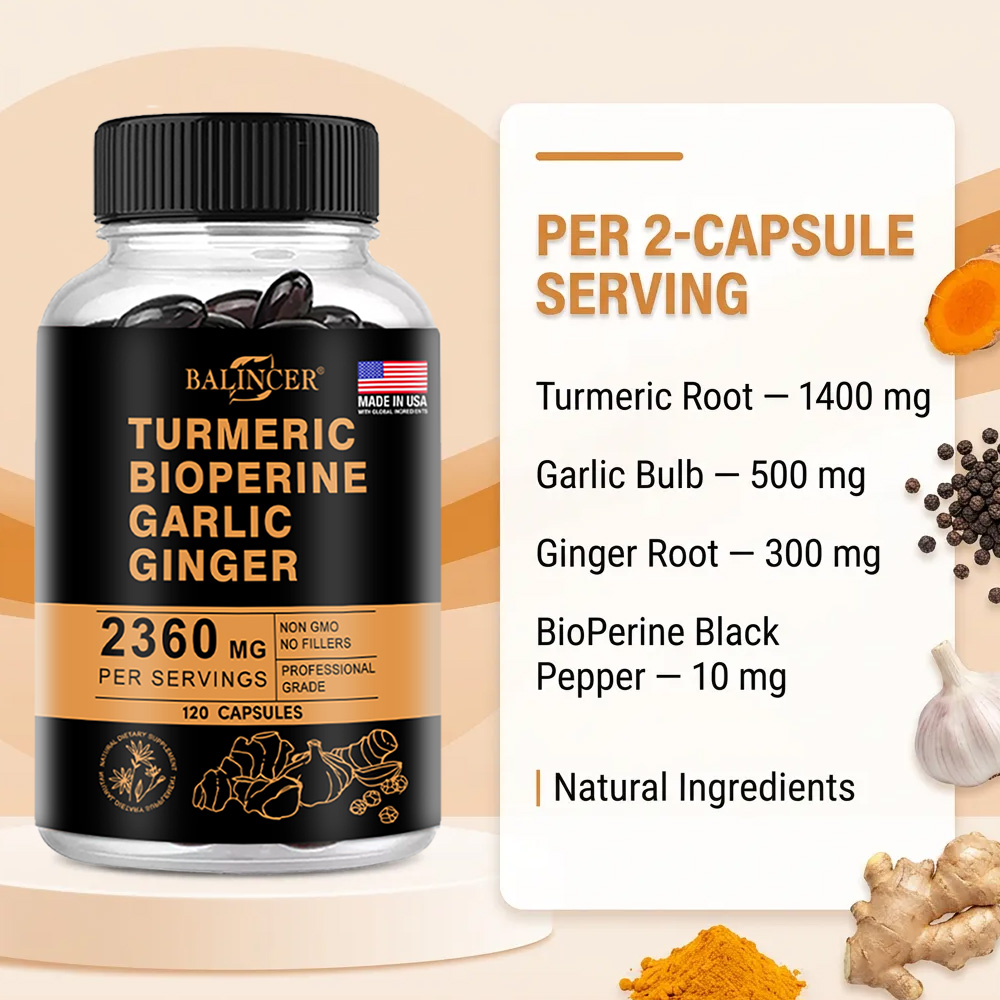 Turmeric Ginger Capsules 2360m - Turmeric Curcumin Capsule 评论和价格