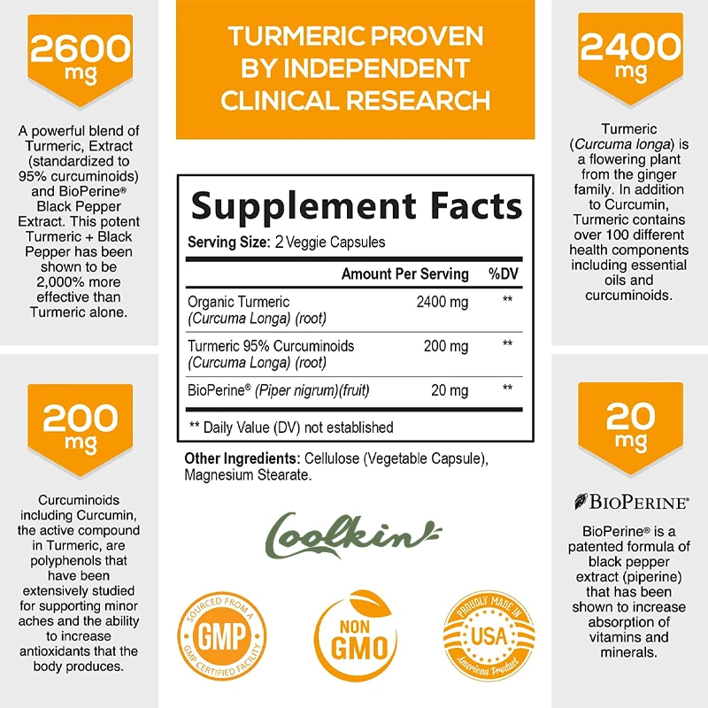 Curcumin Supplement with Black - Turmeric Curcumin Capsule 评论和价格