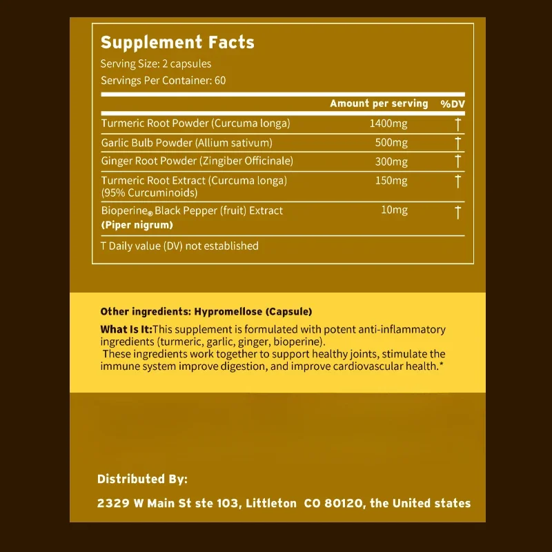 4-in-1 Turmeric Ginger Supplem - Turmeric Curcumin Capsule 评论和价格