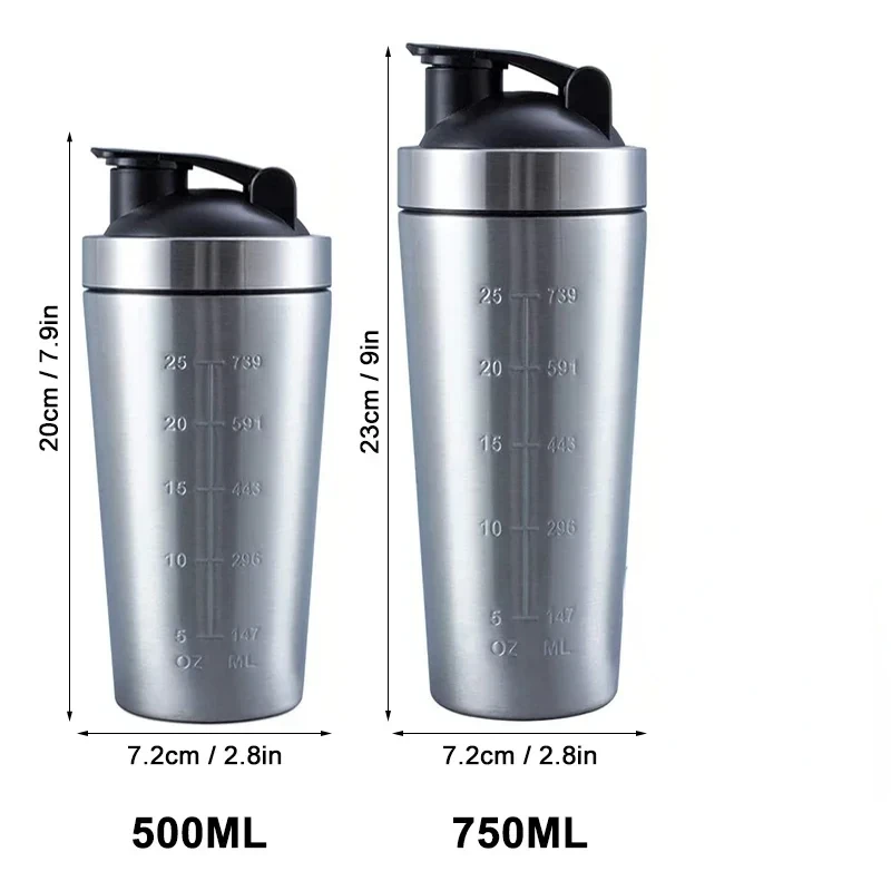 Stainless Steel Protein Shaker - Nutrition In Fitness 评论和价格