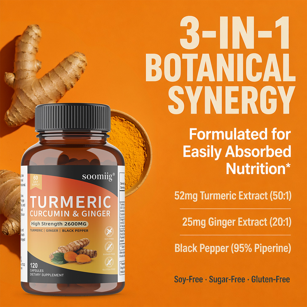 Turmeric Ginger & Black Pepper - Turmeric Curcumin Capsule 评论和价格