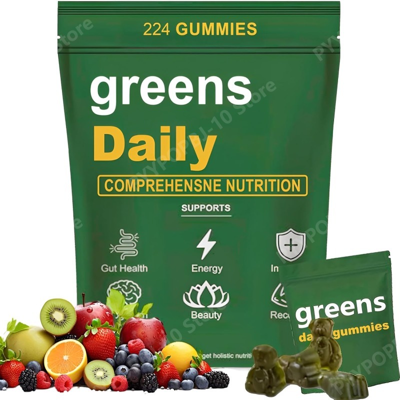 Greens Gummies Organic Chlorel - Multivitamin Gummy Adult 评论和价格