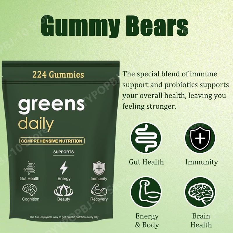 Greens Gummies Organic Chlorel - Multivitamin Gummy Adult 评论和价格