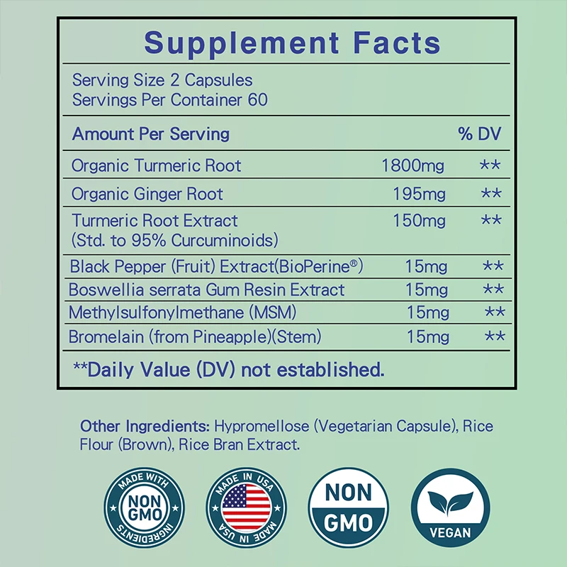 Turmeric Curcumin + Ginger Roo - Turmeric Curcumin Capsule 评论和价格