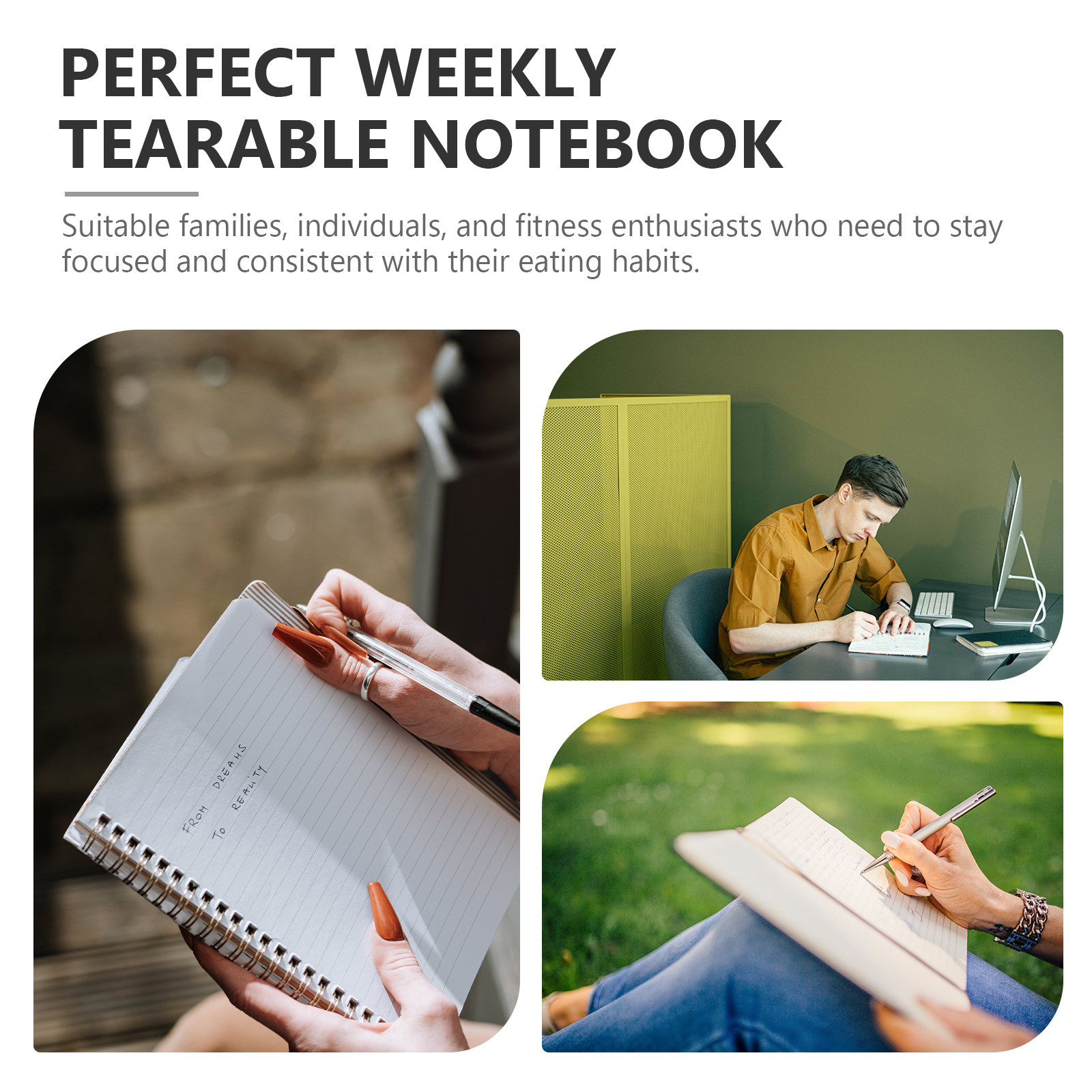 Weekly Menu Food Notebook Tear - Nutrition In Fitness 评论和价格